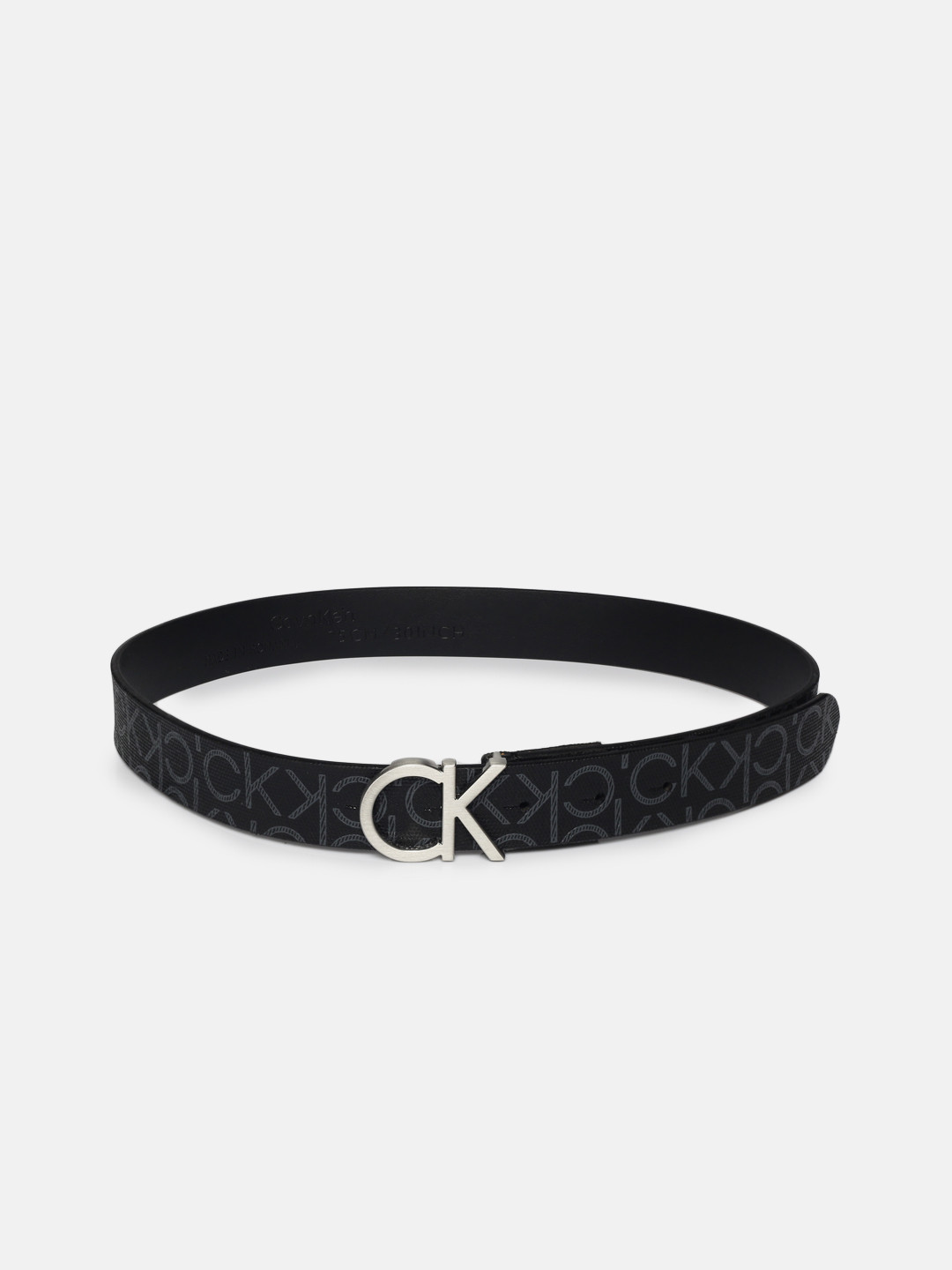 

Calvin Klein Women Black Brand Logo Printed Belt