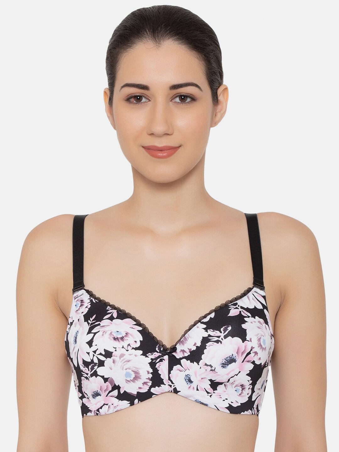 

Triumph Midnight Garden Padded Wireless Seamless T-shirt Bra, Black