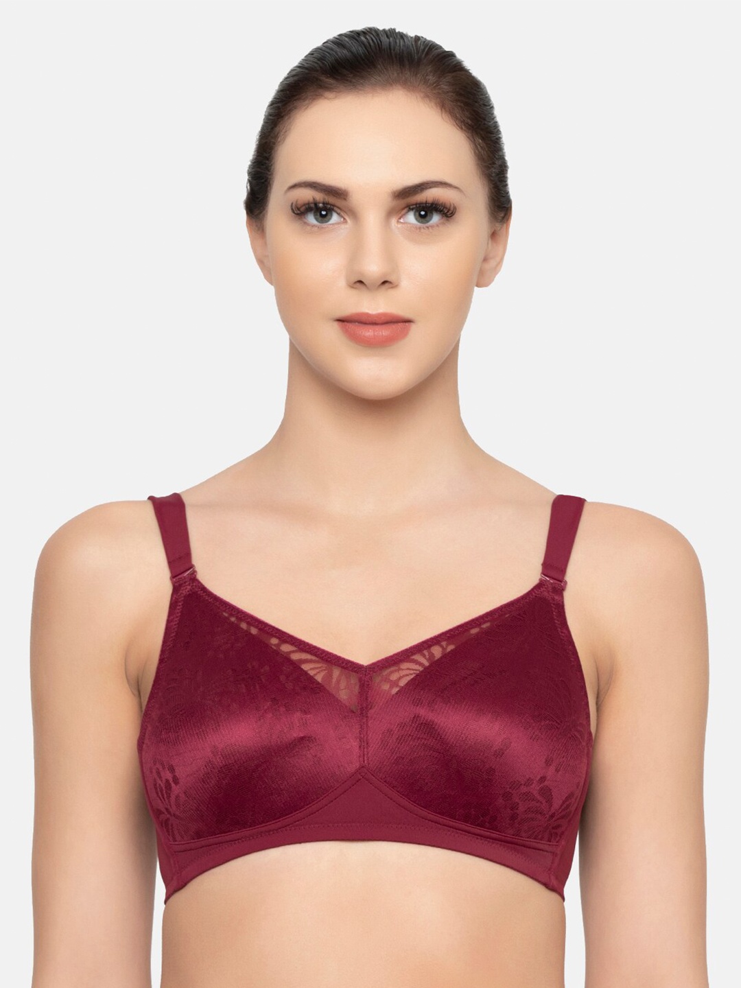 

Triumph Minimizer 112 Non Padded Wireless Seamless Minimizer Bra, Maroon
