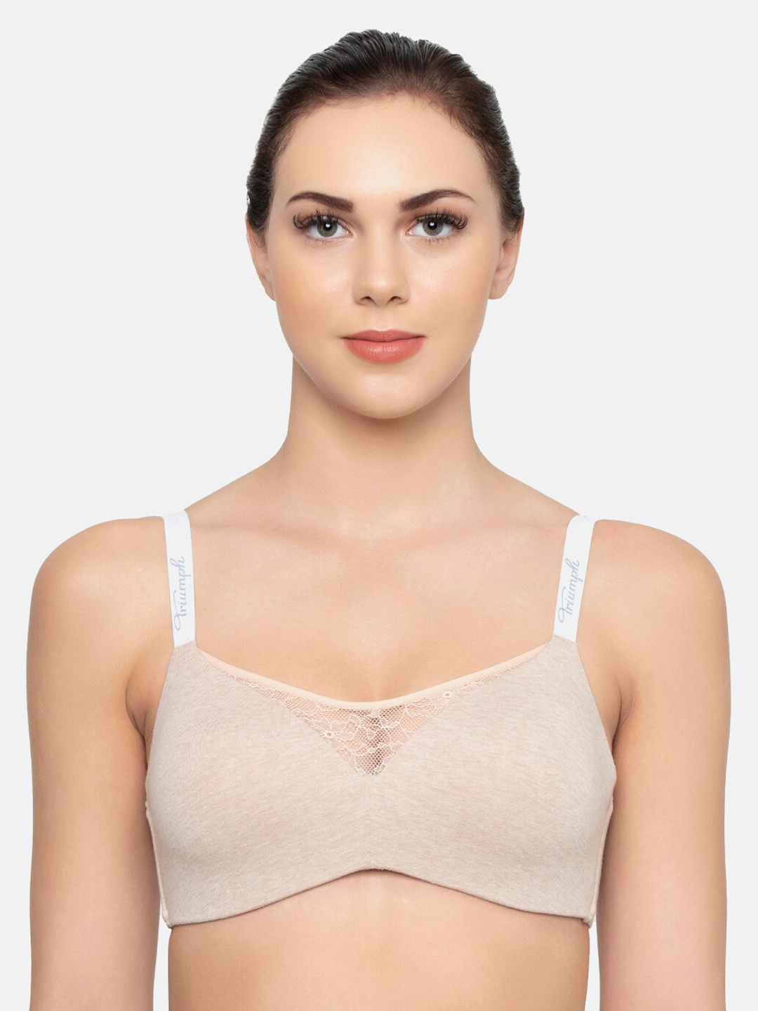 

Triumph Comfort 161 Padded Wireless Seamless T-shirt Bra, Nude