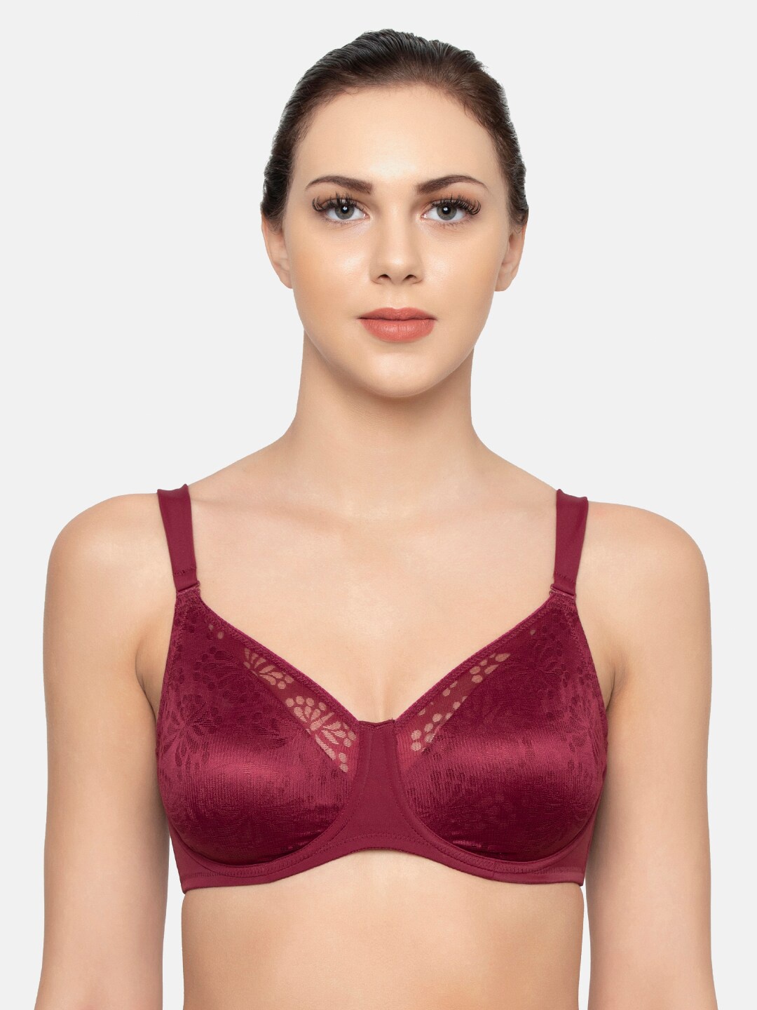 

Triumph Minimizer 112 Non Padded Wired Seamless Minimizer Bra, Maroon