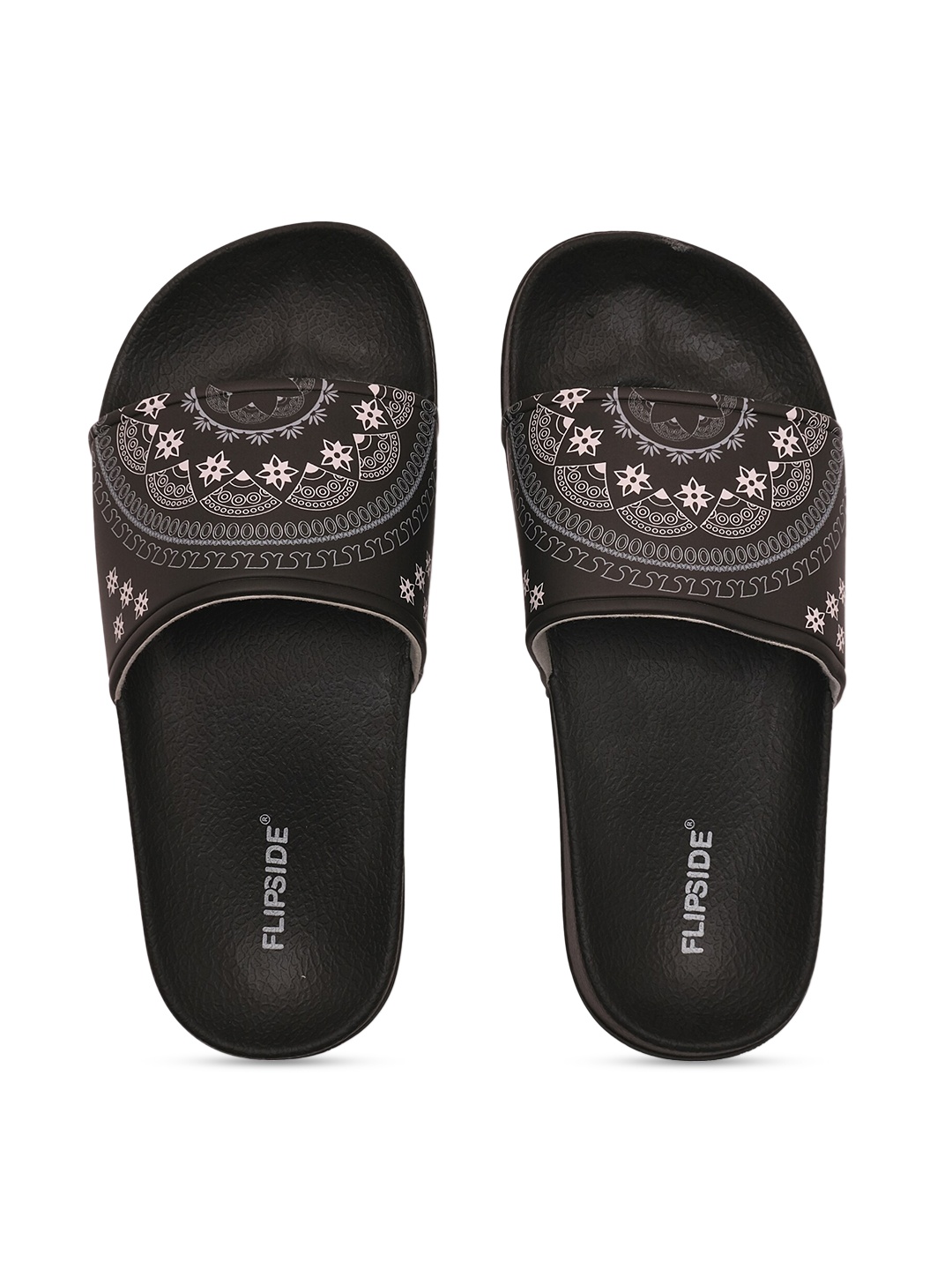 

Flipside Women Black Printed Rubber Sliders