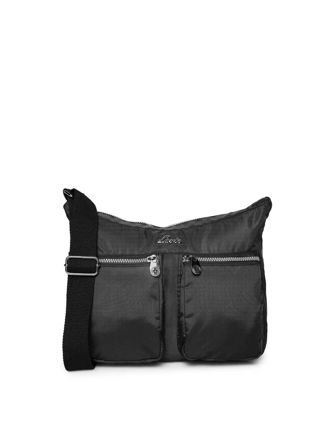 

Lavie Black Solid Structured Sling Bag