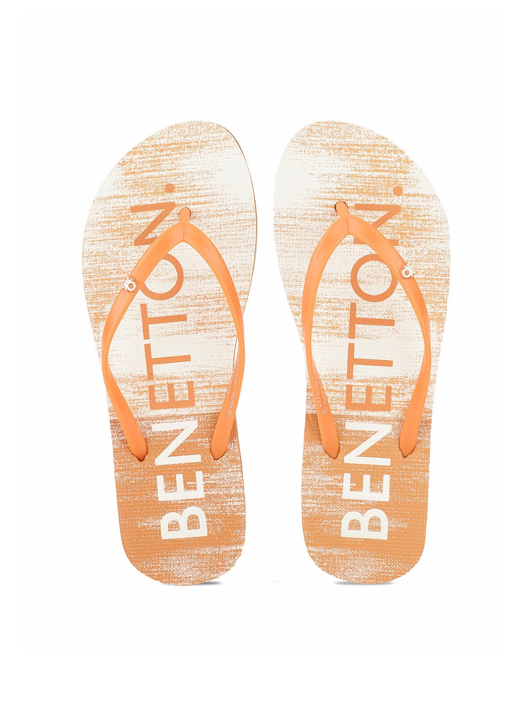 

United Colors of Benetton Women Yellow Printed Rubber Thong Flip-Flops