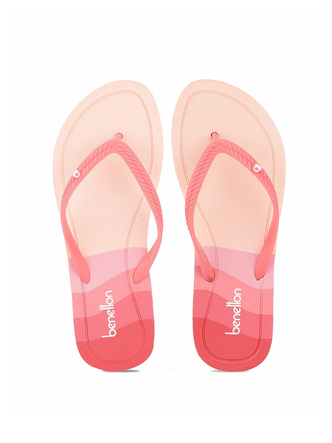 

United Colors of Benetton Women Pink & Peach Flip Flops