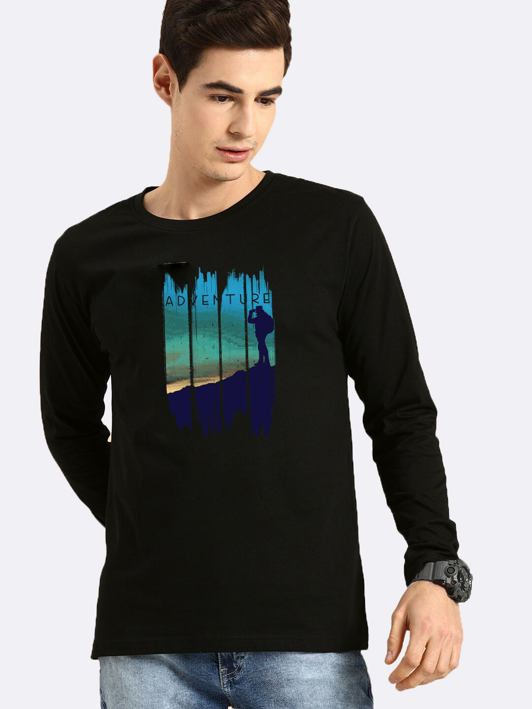 

Bewakoof Men Black Printed T-shirt