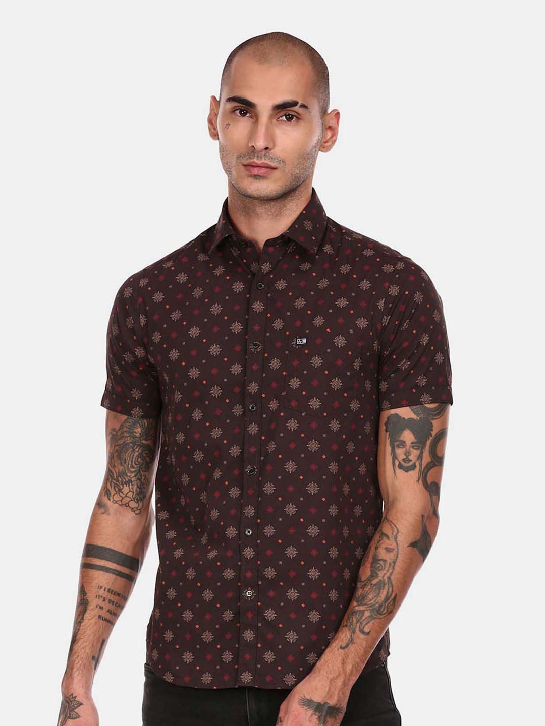 

Arrow Sport Men Brown Slim Fit Printed Casual Shirt