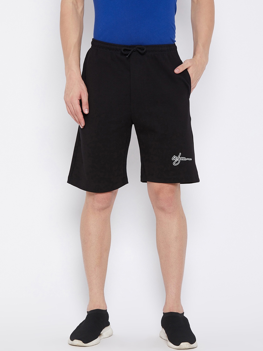 

Wear Your Mind Men Black Mid-Rise Sports Shorts