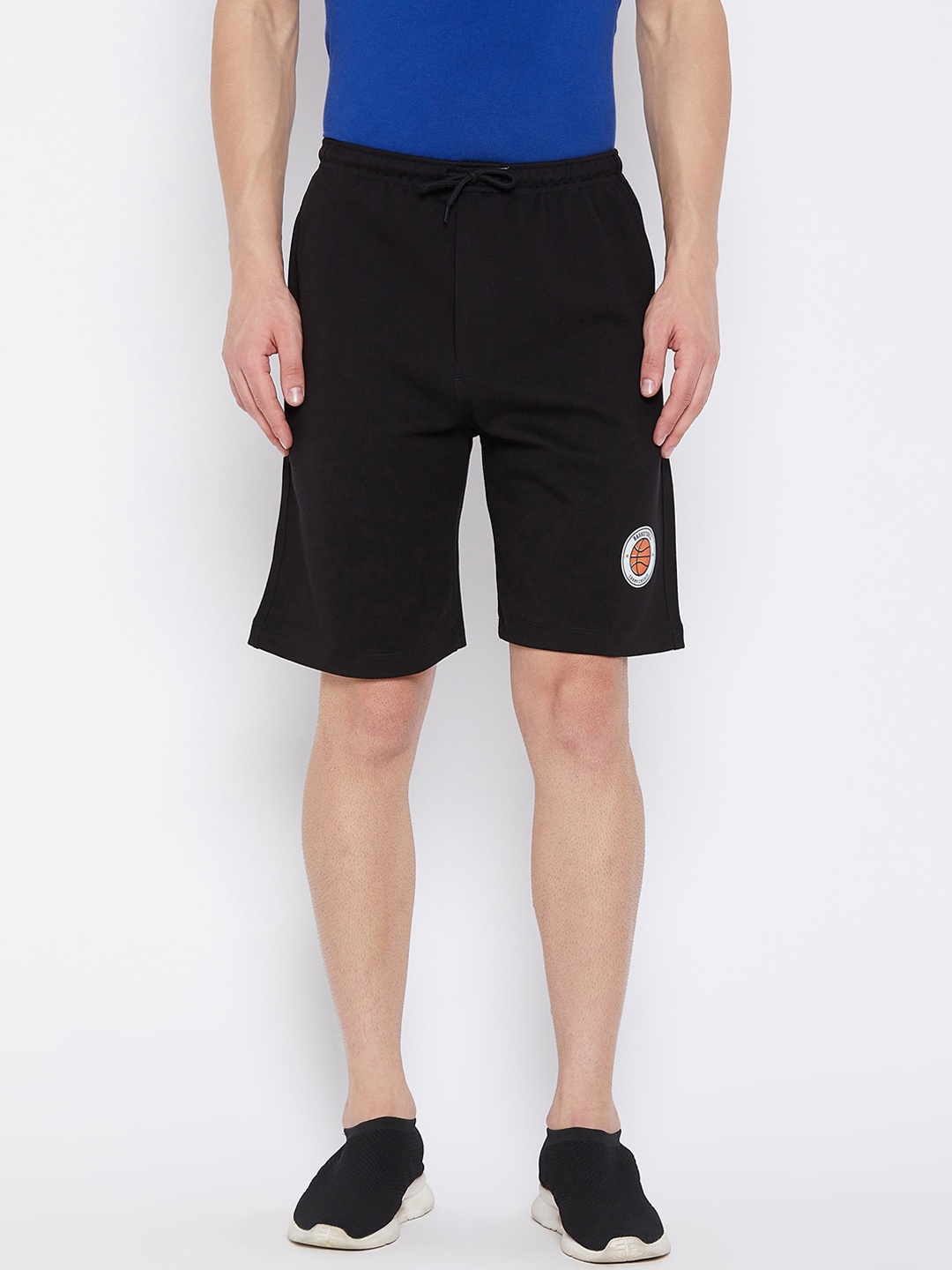 

Wear Your Mind Men Black Mid-Rise Sports Shorts