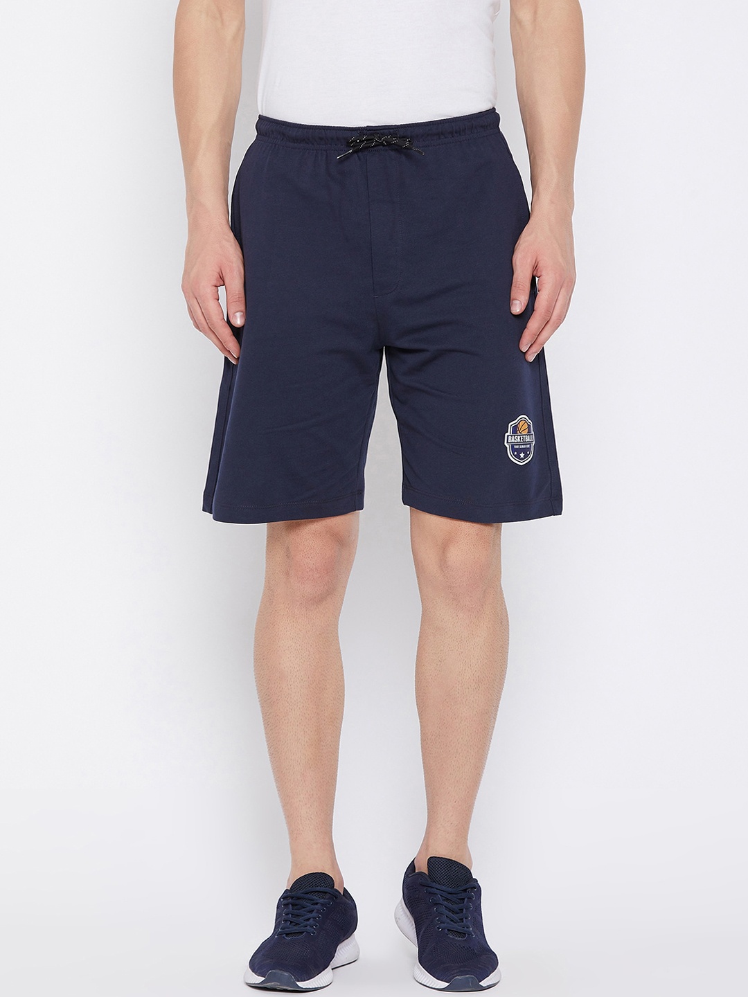 

Wear Your Mind Men Navy Blue Mid-Rise Sports Shorts