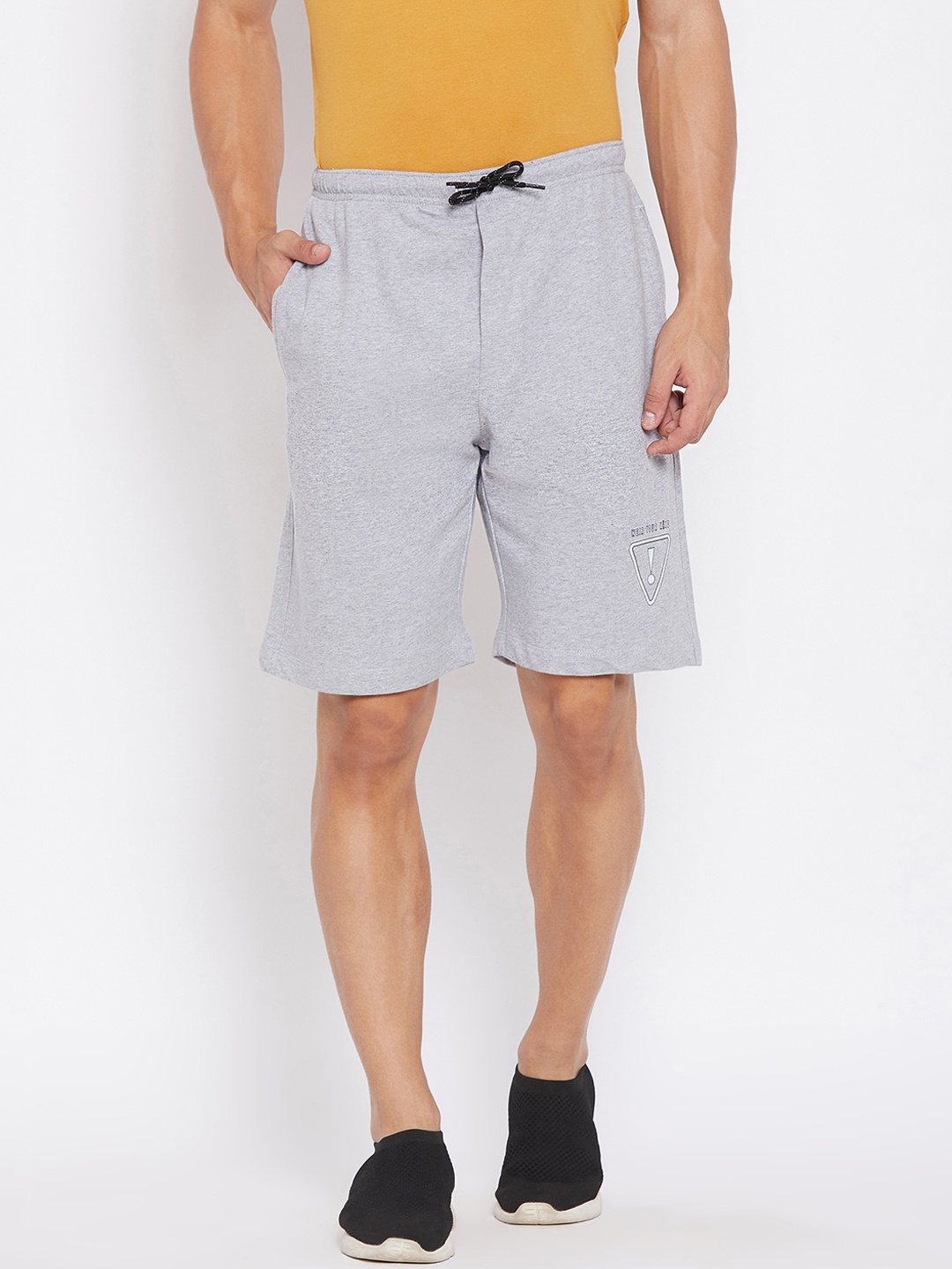 

Wear Your Mind Men Grey Mid-Rise Regular Shorts