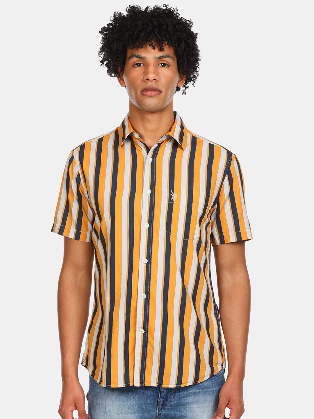 

U S Polo Assn Men Multicoloured Striped Casual Shirt, Multi
