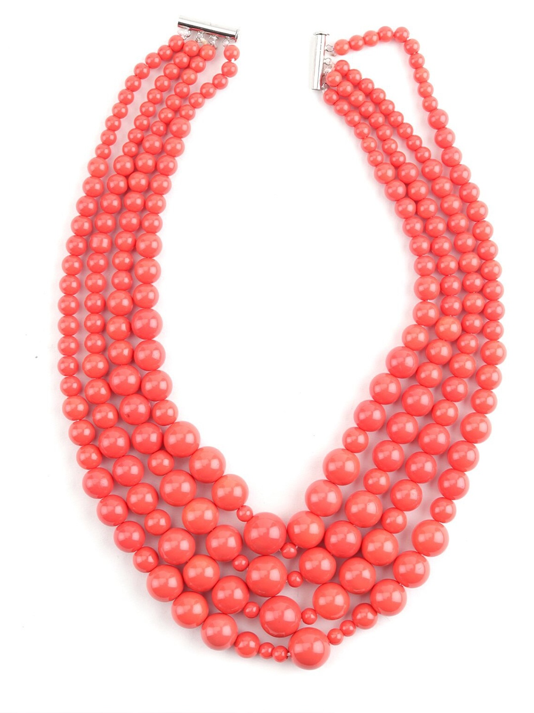 

ODETTE Women Orange Metal Layered Necklace