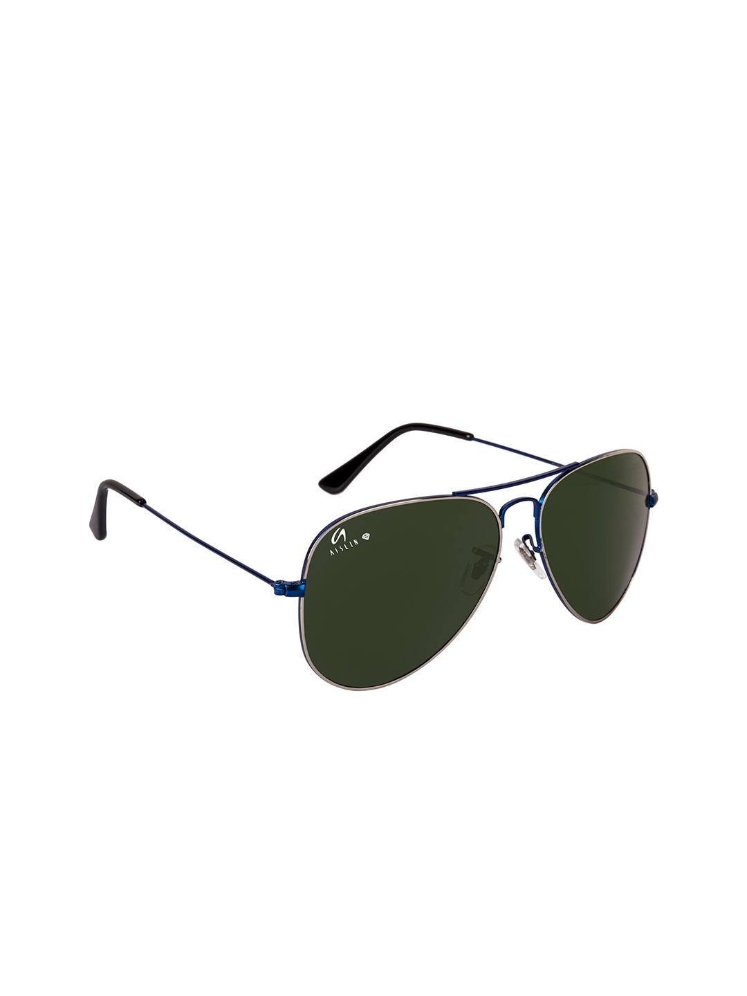 

AISLIN Unisex Green & Blue Full Rim Aviator Sunglasses 14271-55-AS-3025