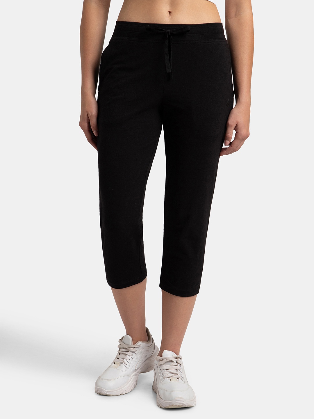 

Jockey Printed Super Combed Cotton Stretch Slim Fit Capri -1300, Black