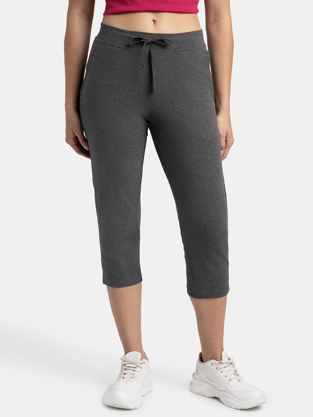 

Jockey Printed Super Combed Cotton Stretch Slim Fit Capri -1300, Charcoal