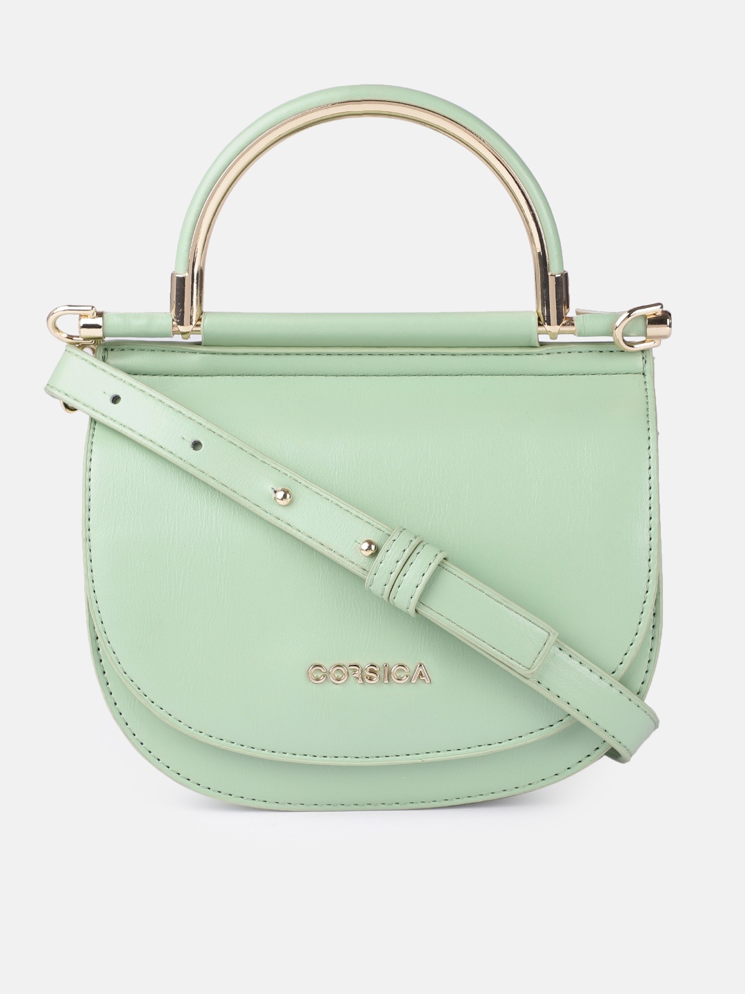 

CORSICA Green Solid Satchel