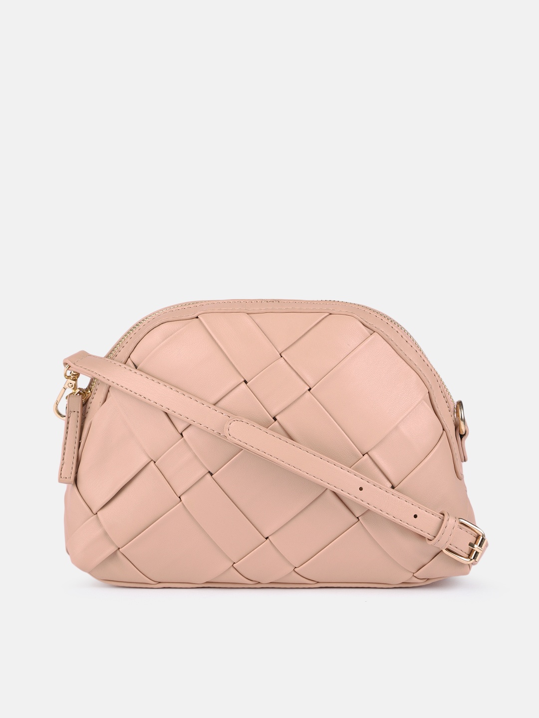 

CORSICA Pink Self Design Structured Sling Bag