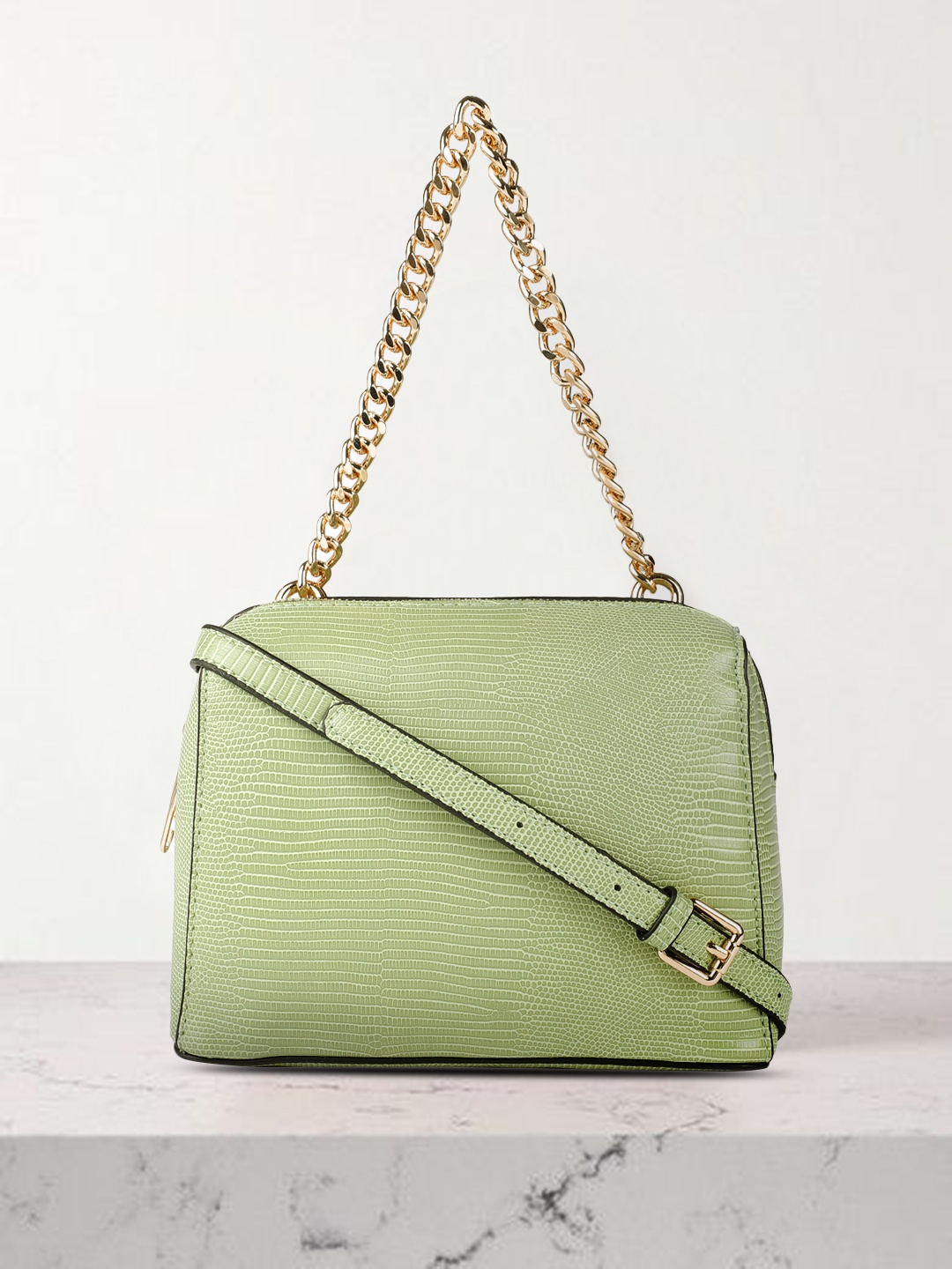 

CORSICA Green Textured Sling Bag