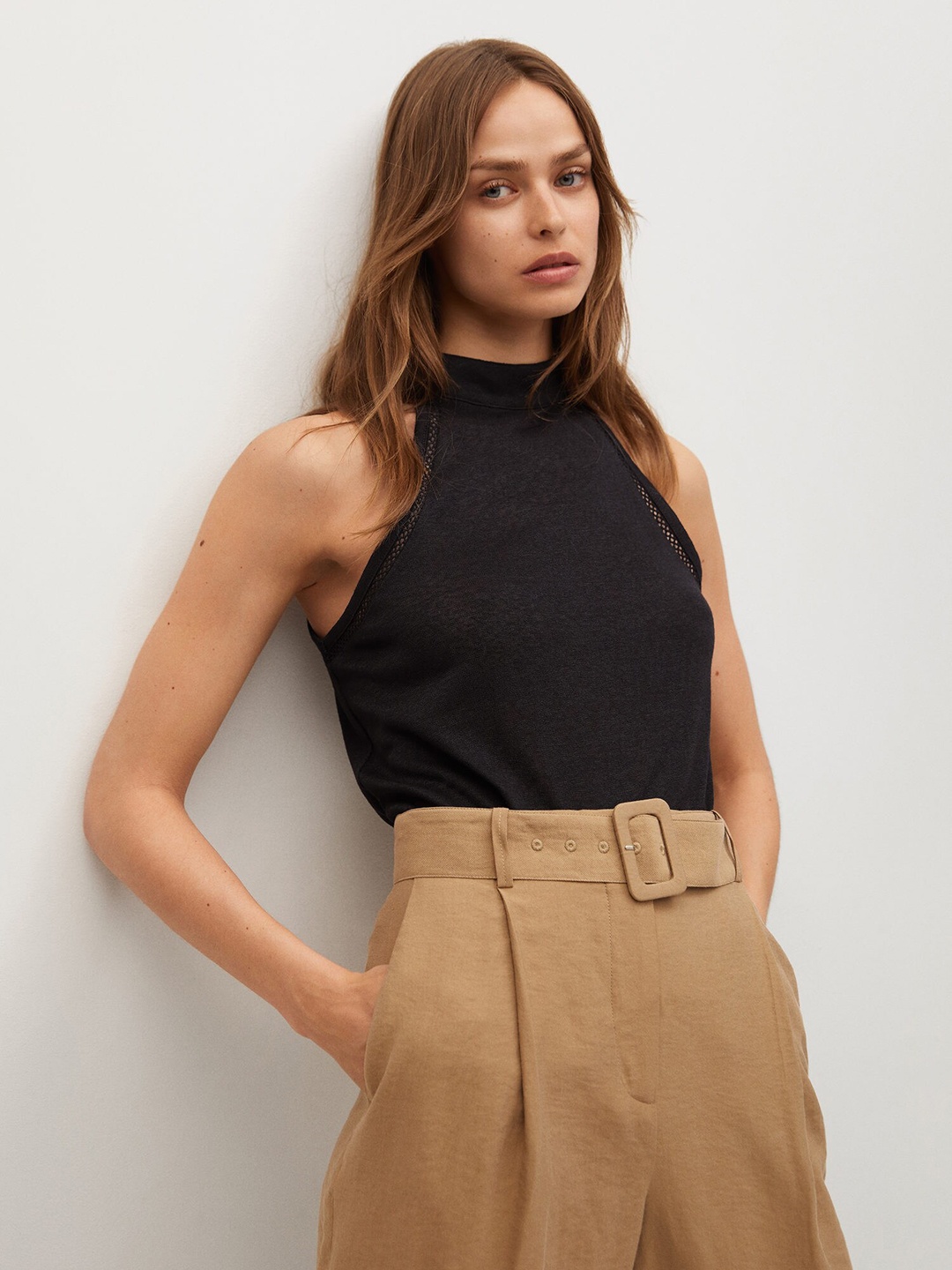 

MANGO Black Sustainable Top