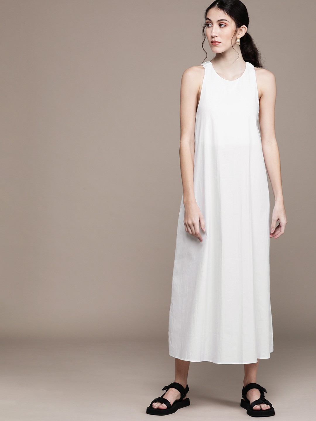 

MANGO White Sustainable Solid Maxi Dress