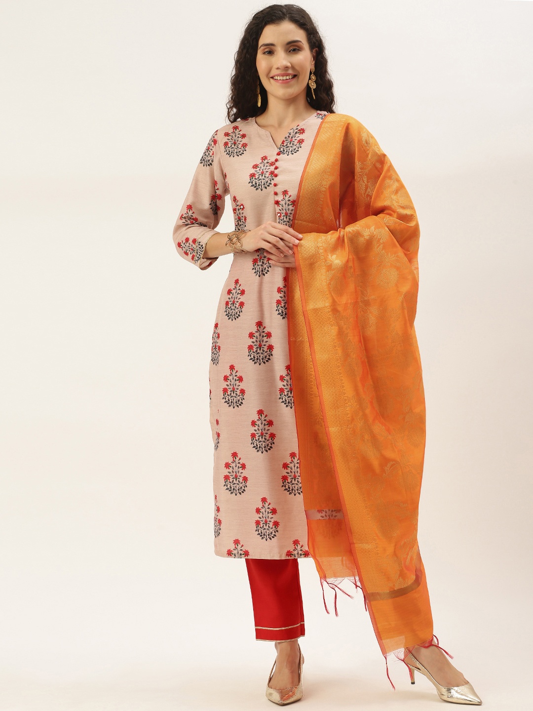 

swatika Mustard Yellow & Golden Woven Design Banarasi Dupatta with Zari Detail