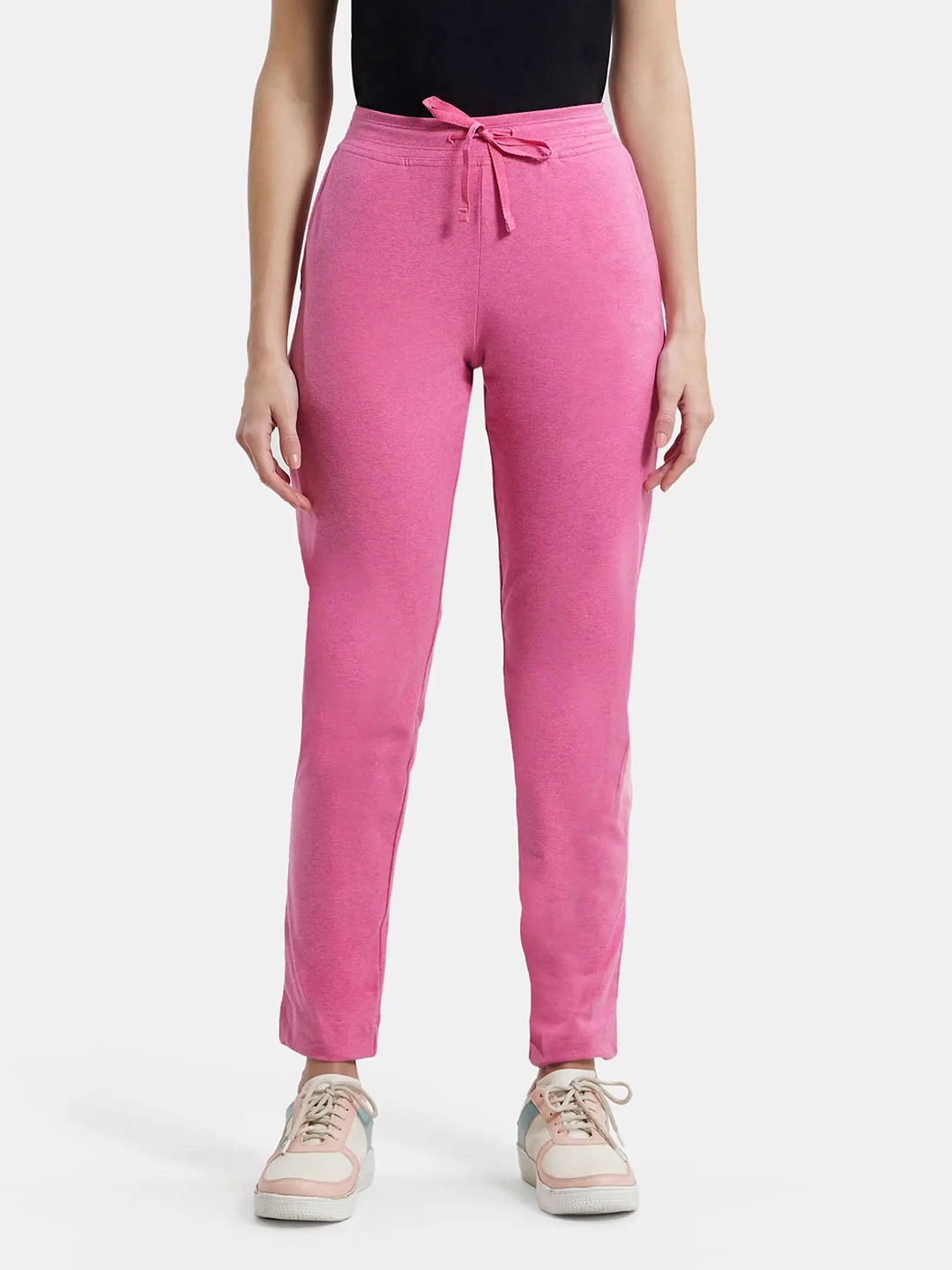 

Jockey Super Combed Cotton Stretch Slim Fit Trackpants -1301, Pink