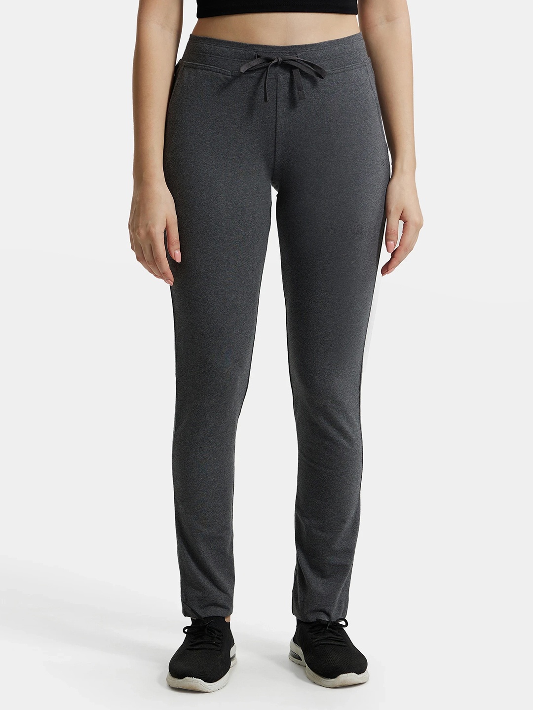 

Jockey Super Combed Cotton Stretch Slim Fit Trackpants -1301, Charcoal