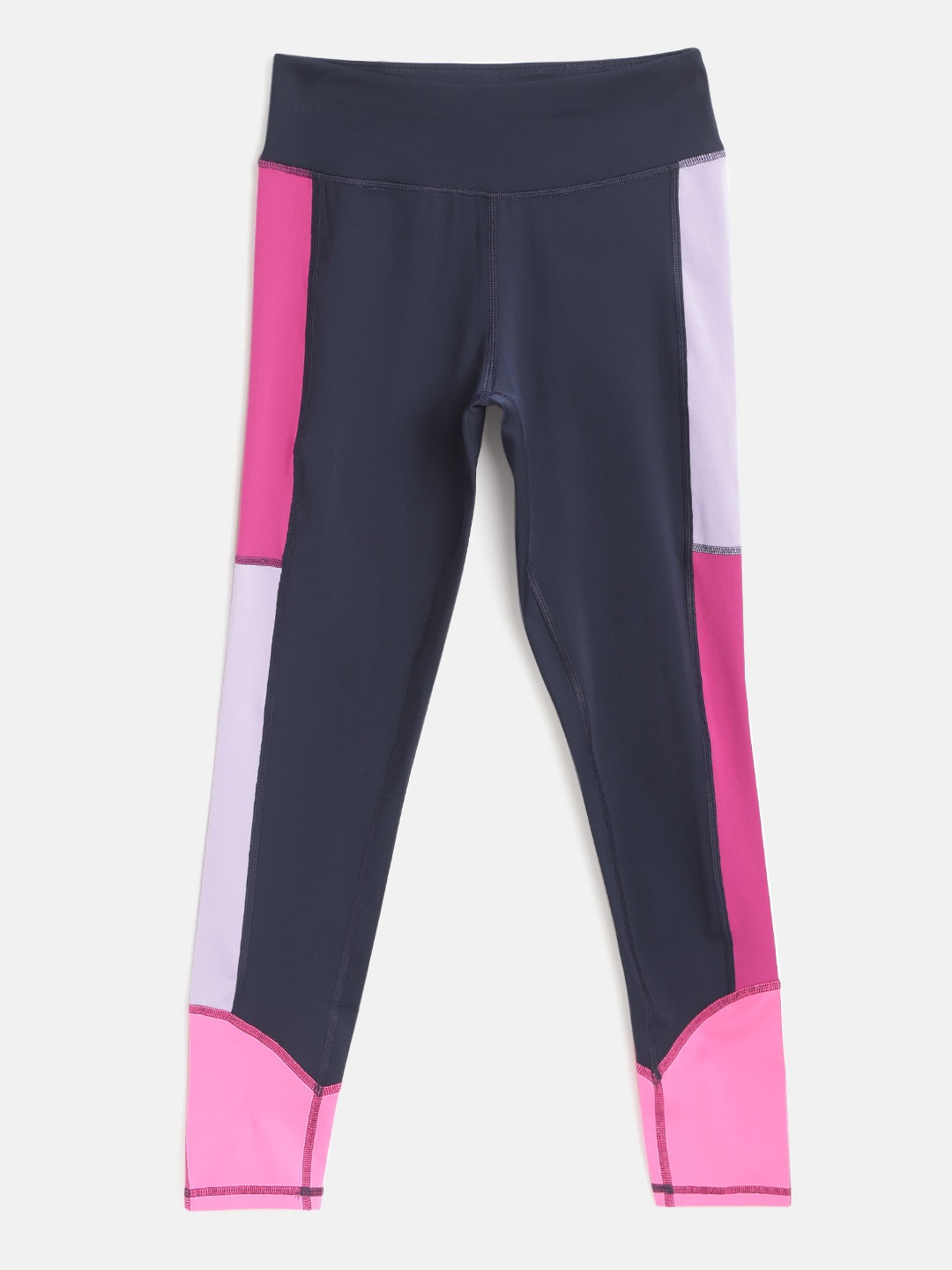 

Marks & Spencer Girls Navy Blue & Pink Colourblocked Tights