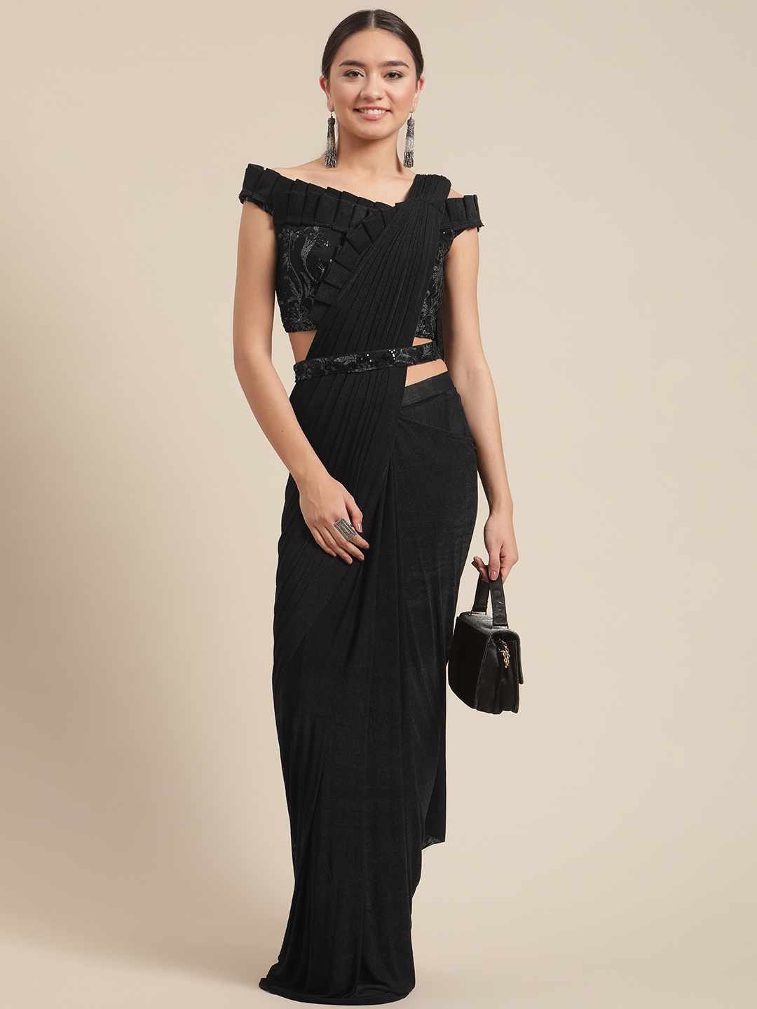 

Grancy Black Ready to Wear Saree