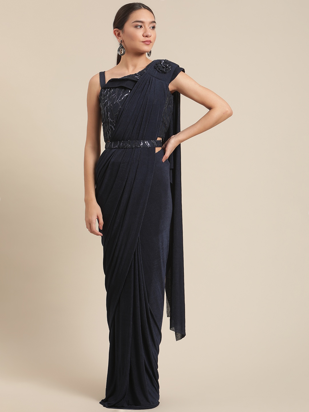 

Grancy Blue Ready to Wear Saree