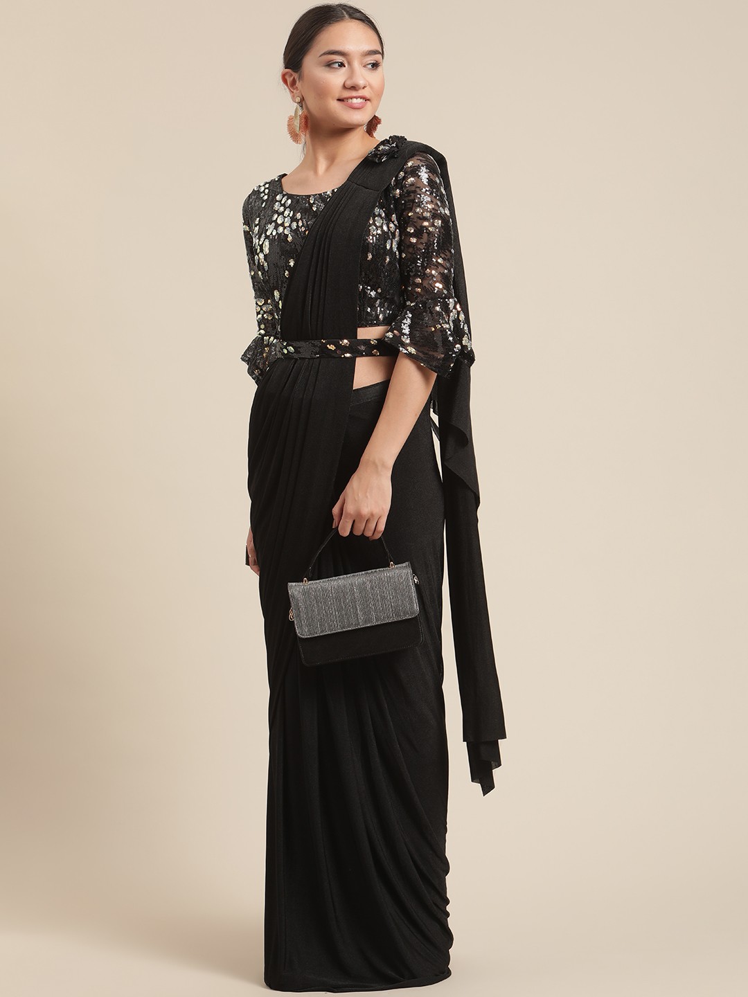 

Grancy Black Ready to Wear Saree