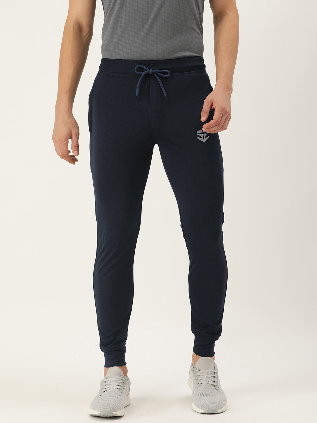 

Sports52 wear Men Navy Blue Solid Slim Fit Joggers