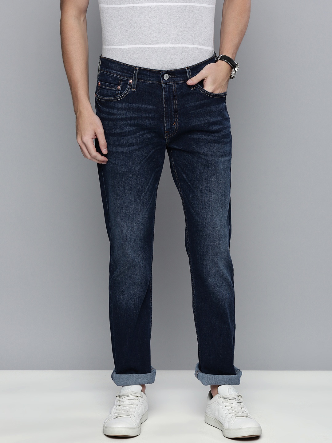 

Levis Men Navy Blue 511 Slim Fit DICHO Light Fade Stretchable Jeans