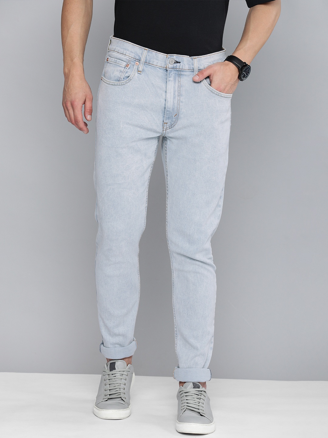 

Levis Men Blue 512 Slim Tapered Fit Mid Rise Clean Look Stretchable Jeans