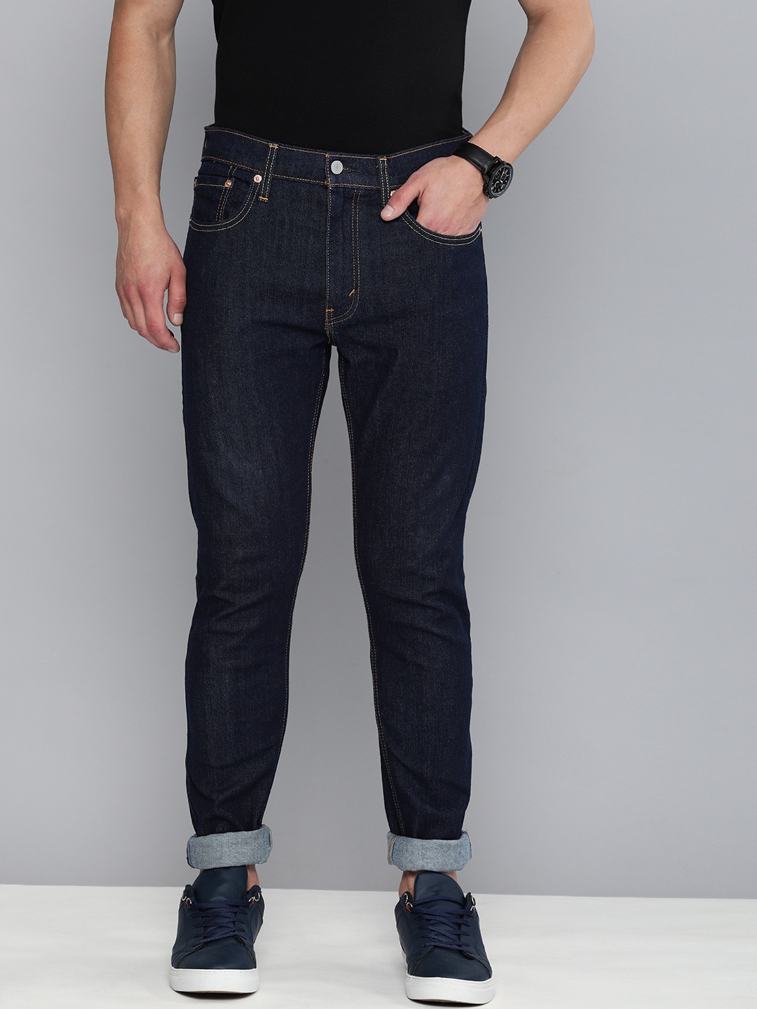 

Levis Men Navy Blue 512 Slim Tapered Fit Stretchable Jeans