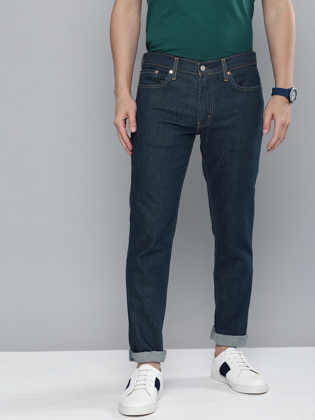 

Levis Men Blue Mid-Rise Slim Fit Jeans