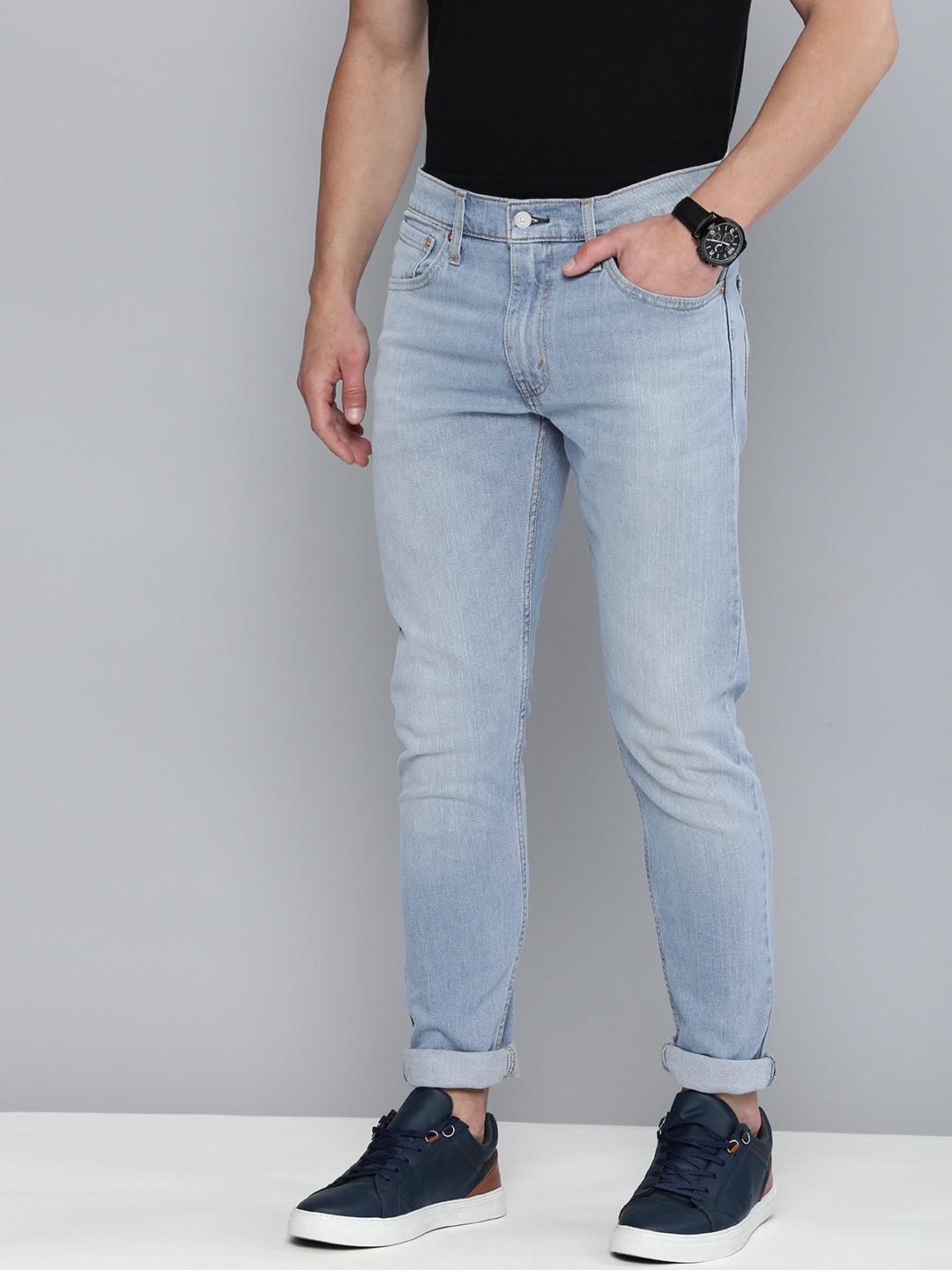 

Levis Men Blue 512 Slim Tapered Fit Light Fade Mid Rise Stretchable Jeans