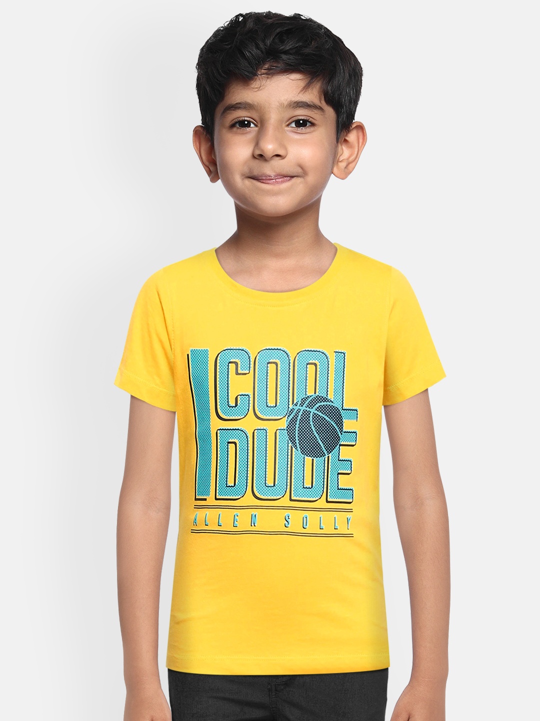 

Allen Solly Junior Boys Yellow Pure Cotton Printed Pure Cotton T-shirt