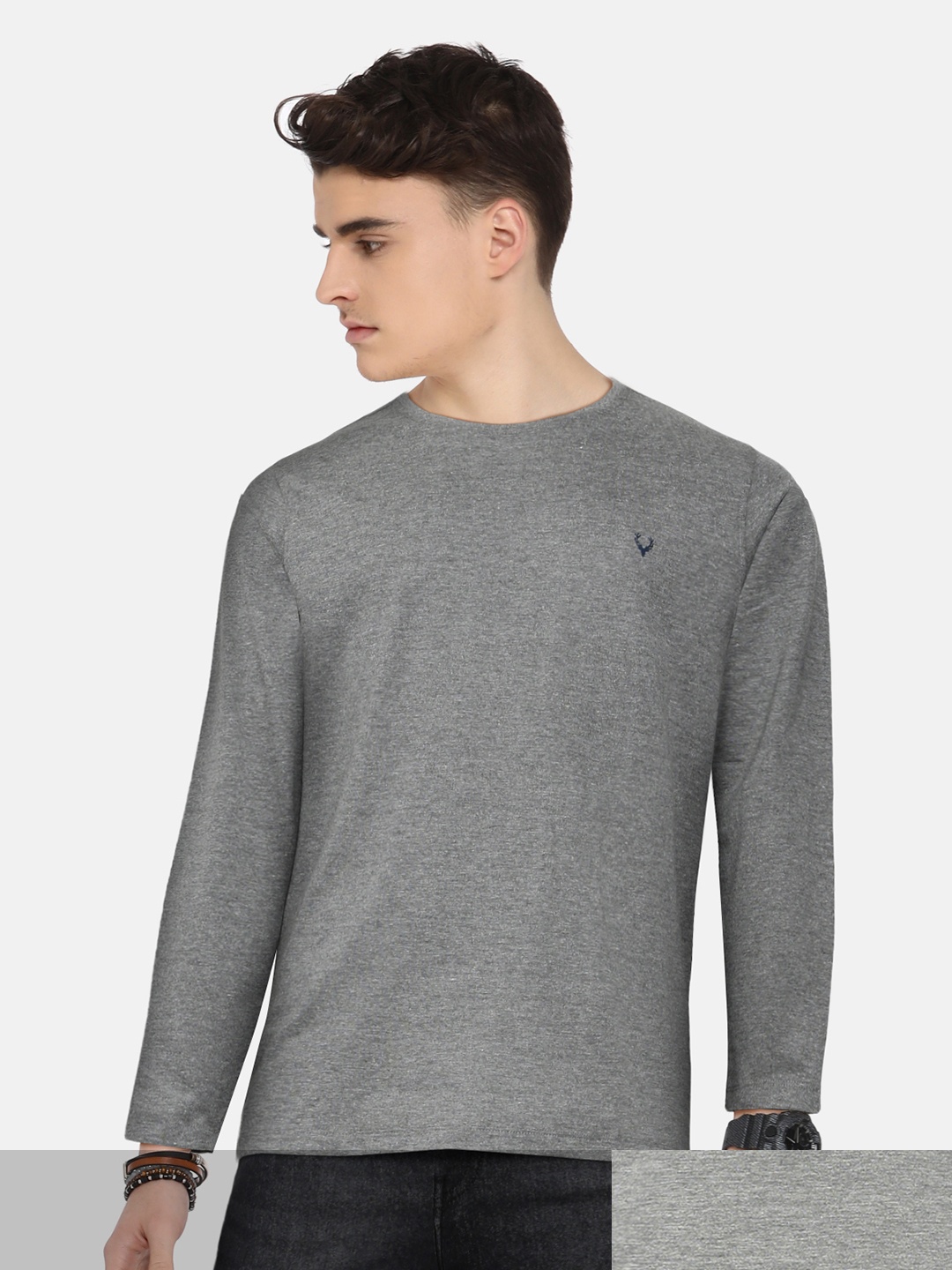 

Allen Solly Junior Boys Set of 2 Solid Round Neck T-shirts, Grey