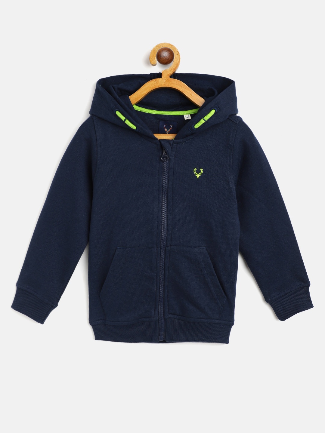 

Allen Solly Junior Boys Navy Blue Cotton Solid Hooded Sweatshirt