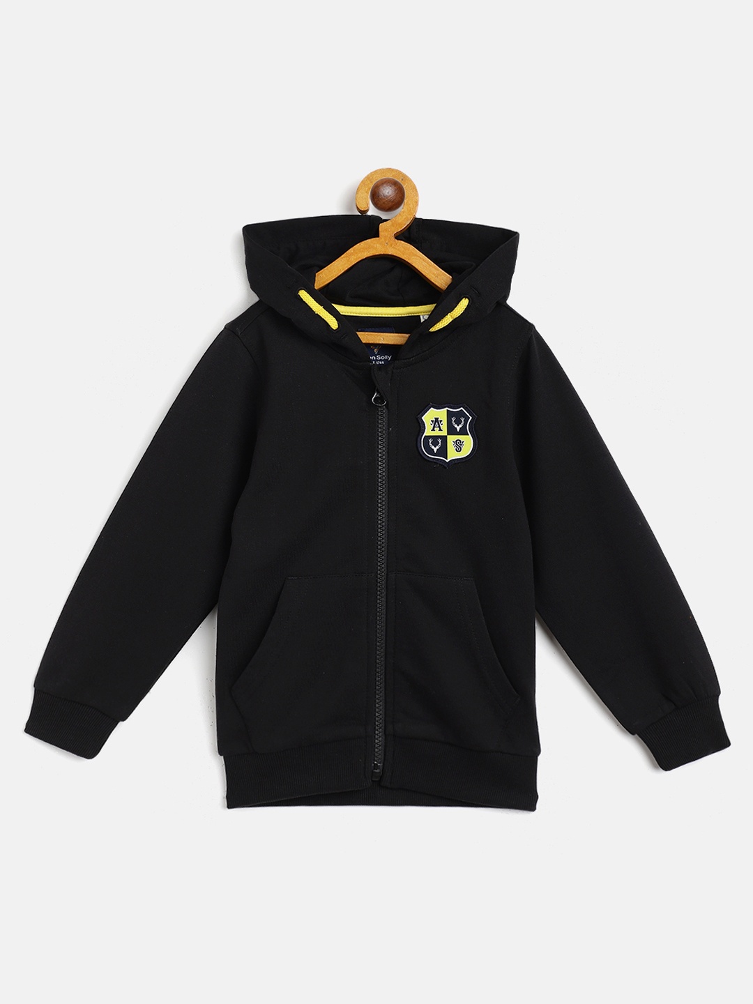 

Allen Solly Junior Boys Black Solid Hooded Sweatshirt