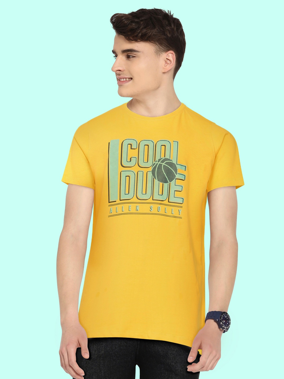 

Allen Solly Junior Boys Yellow Pure Cotton Printed Pure Cotton T-shirt