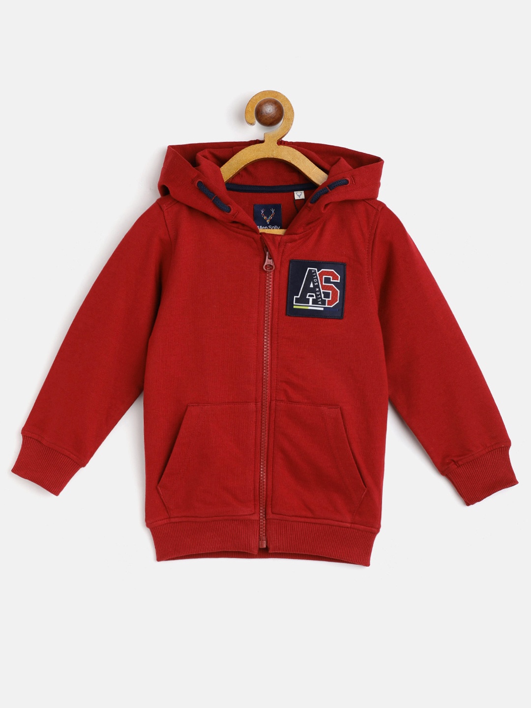 

Allen Solly Junior Boys Maroon Cotton Hooded Sweatshirt