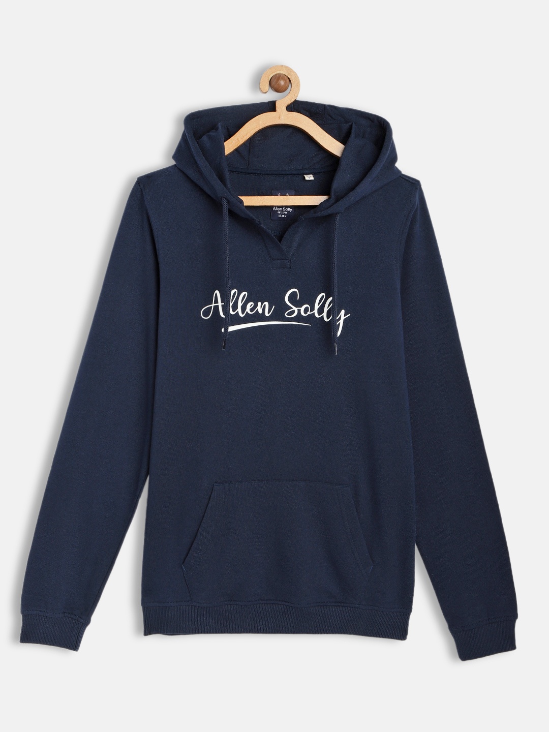 

Allen Solly Junior Girls Navy Blue Printed Pure Cotton Hooded Sweatshirt