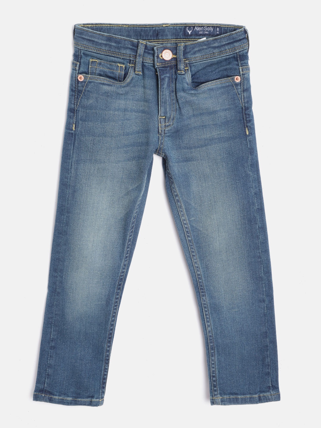 

Allen Solly Junior Boys Blue Faded Mid Rise Stretchable Jeans