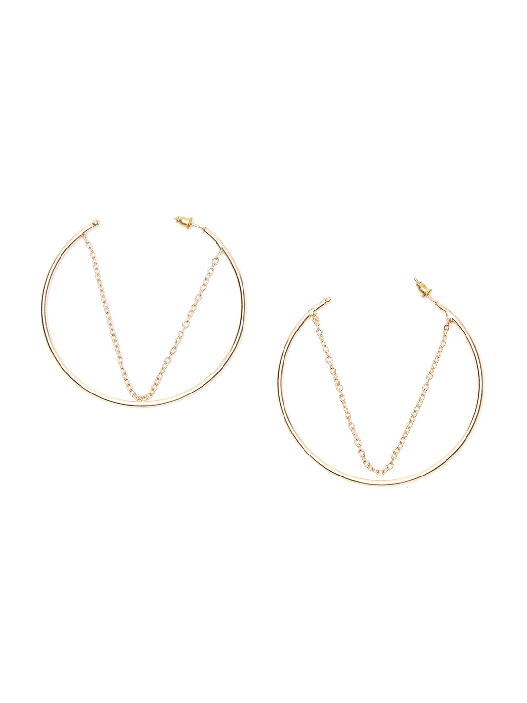 

Fabindia Gold-Toned Circular Half Hoop Earrings