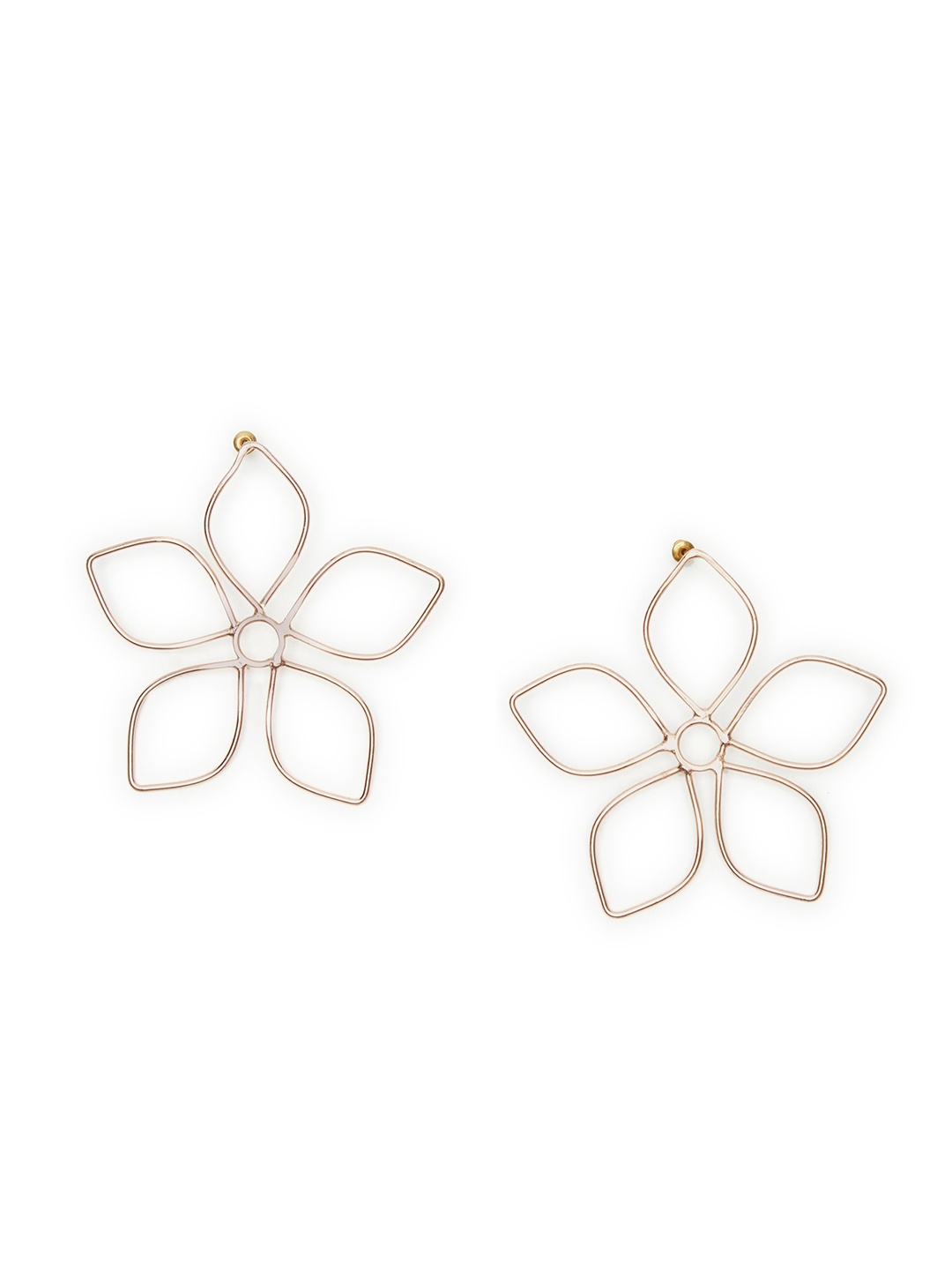 

Fabindia Gold-Toned Floral Studs Earrings