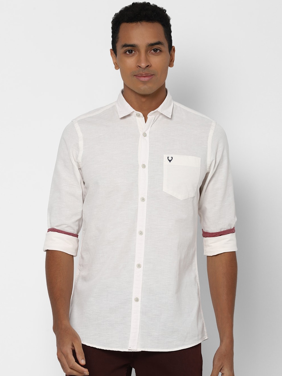 

Allen Solly Sport Men Cream-Coloured Casual Shirt