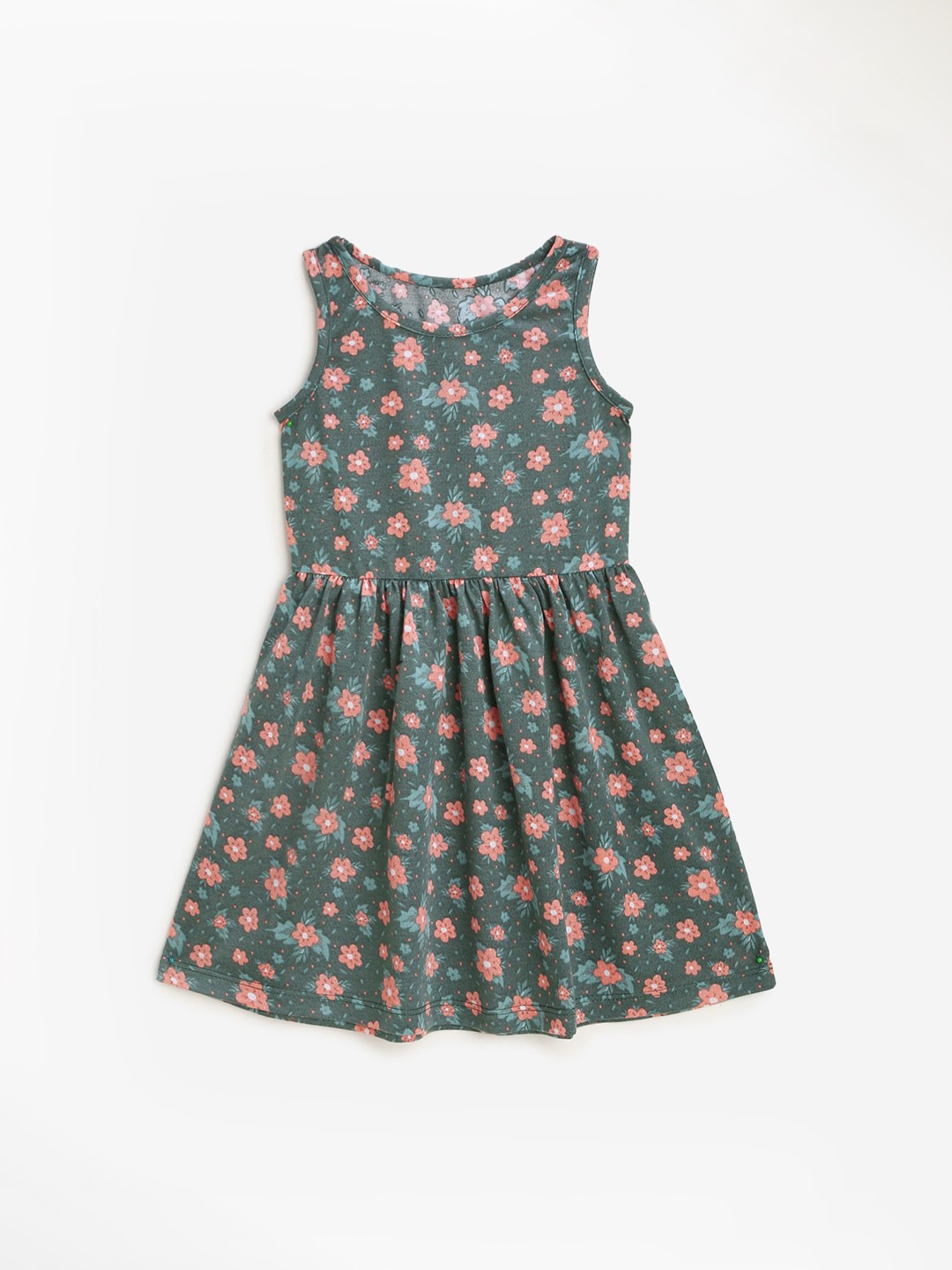 

YK Green & Pink Floral Dress